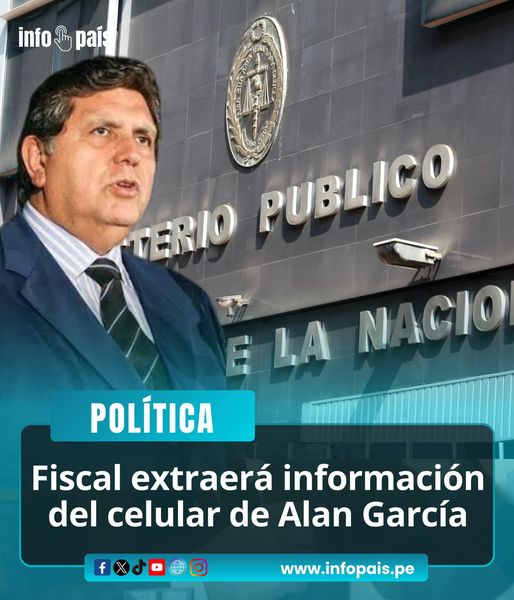Fiscal extraerá información del celular de Alan García 1 Fiscal extraerá información del celular de Alan García